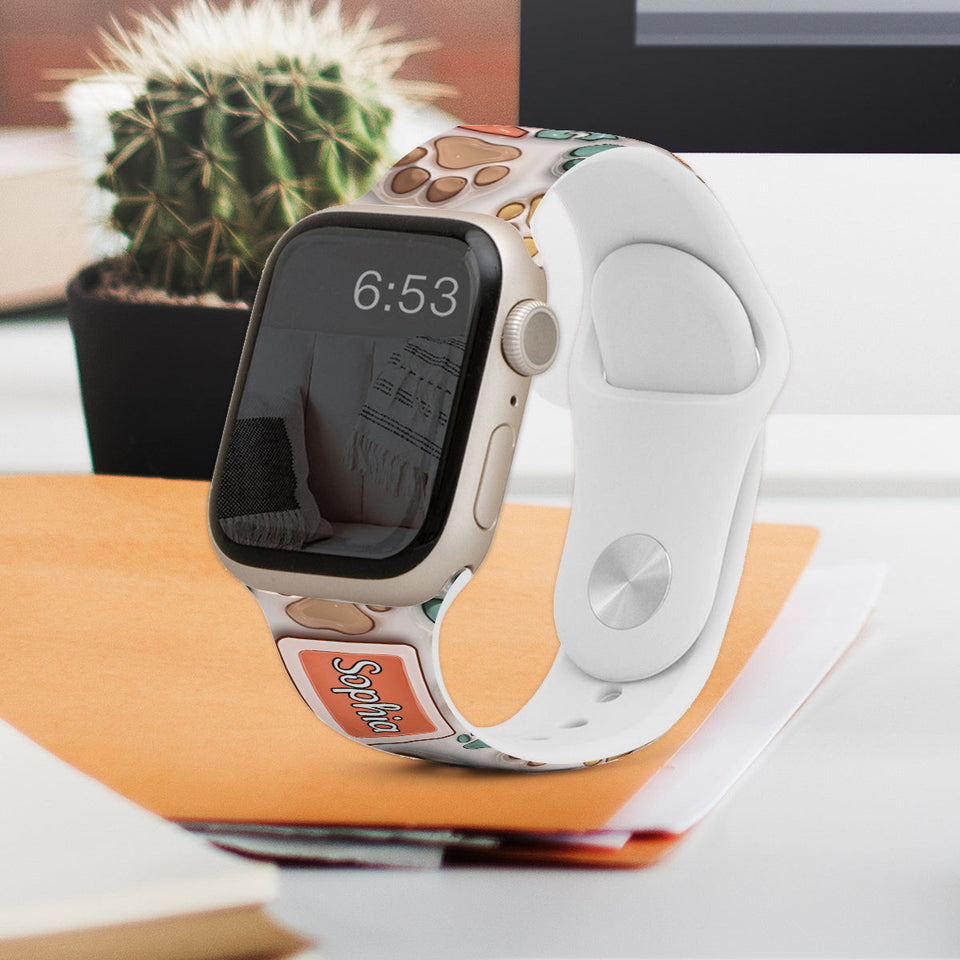 Best Dog Mom Cat Dad Ever - Personalized Dog Apple Watch Band
