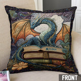 I'm Not A Book Worm I'm A Book Dragon - Personalized Book Throw Pillow