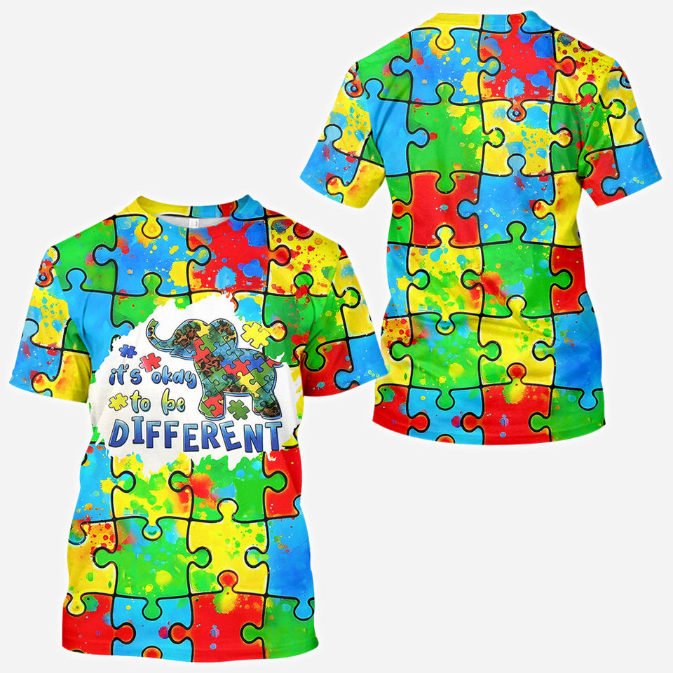 C'est normal d'être différent - T-shirt de sensibilisation à l'autisme