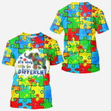 C'est normal d'être différent - T-shirt de sensibilisation à l'autisme