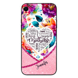 Mothers Is Beautiful Vibrant Floral - Personalized Mother Clear Phone Case