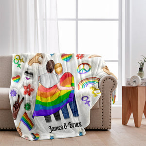 You Are My Rainbow - Personalized LGBT Support Blanket