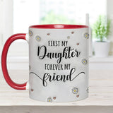 Mother And Daughter And Son Forever Linked Together Elephant Inflated - Personalized Mother Accent Mug