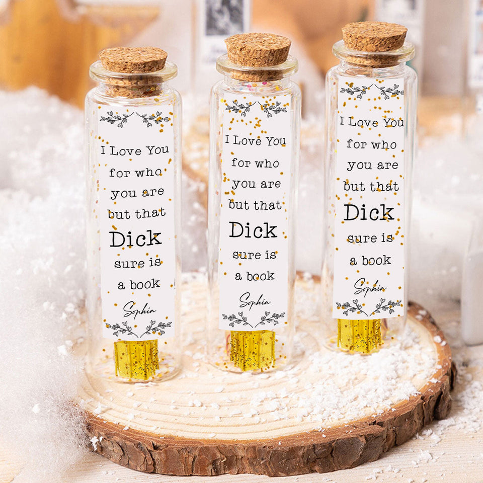 I Love You For Who You Are - Personalized Couple Mini Bottle Ornament