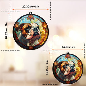 Love My Dog - Personalized Dog Window Hanging Suncatcher Ornament