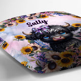 Cute Little Cow - Personalized Throw Pillow