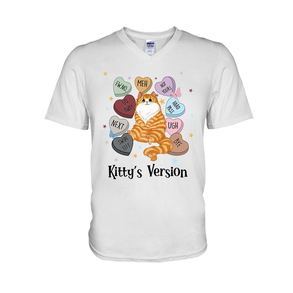 Heart Candy Cat Kitty Version - Personalized Cat T-shirt And Hoodie