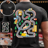 Road On The Back Massage Game T-shirt - Personalized Father All Over Shirt