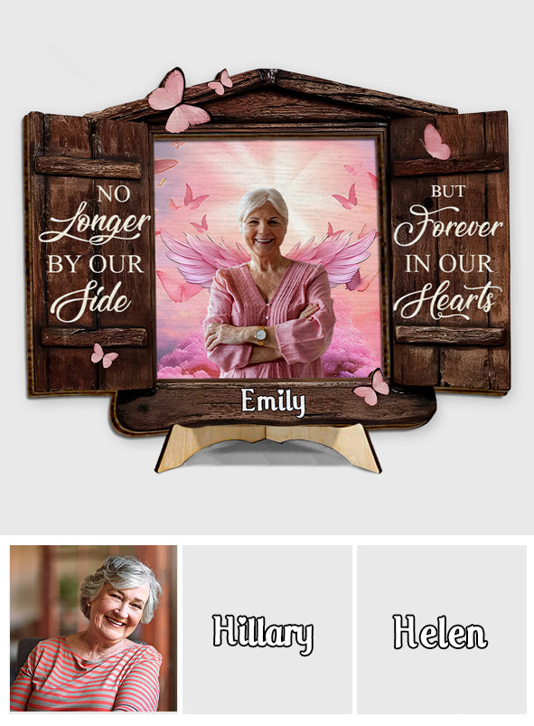 Jamais oublié·e - Plaque commémorative personnalisée en bois double couche