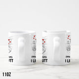 I Like His Beard I Love Her Butt - Personalized Couple Matching Heart Handle Mug