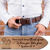 Now You Think About Me - Personalized Couple Leather Belt