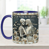 Till Death Do Us Part - Personalized Skull Accent Mug