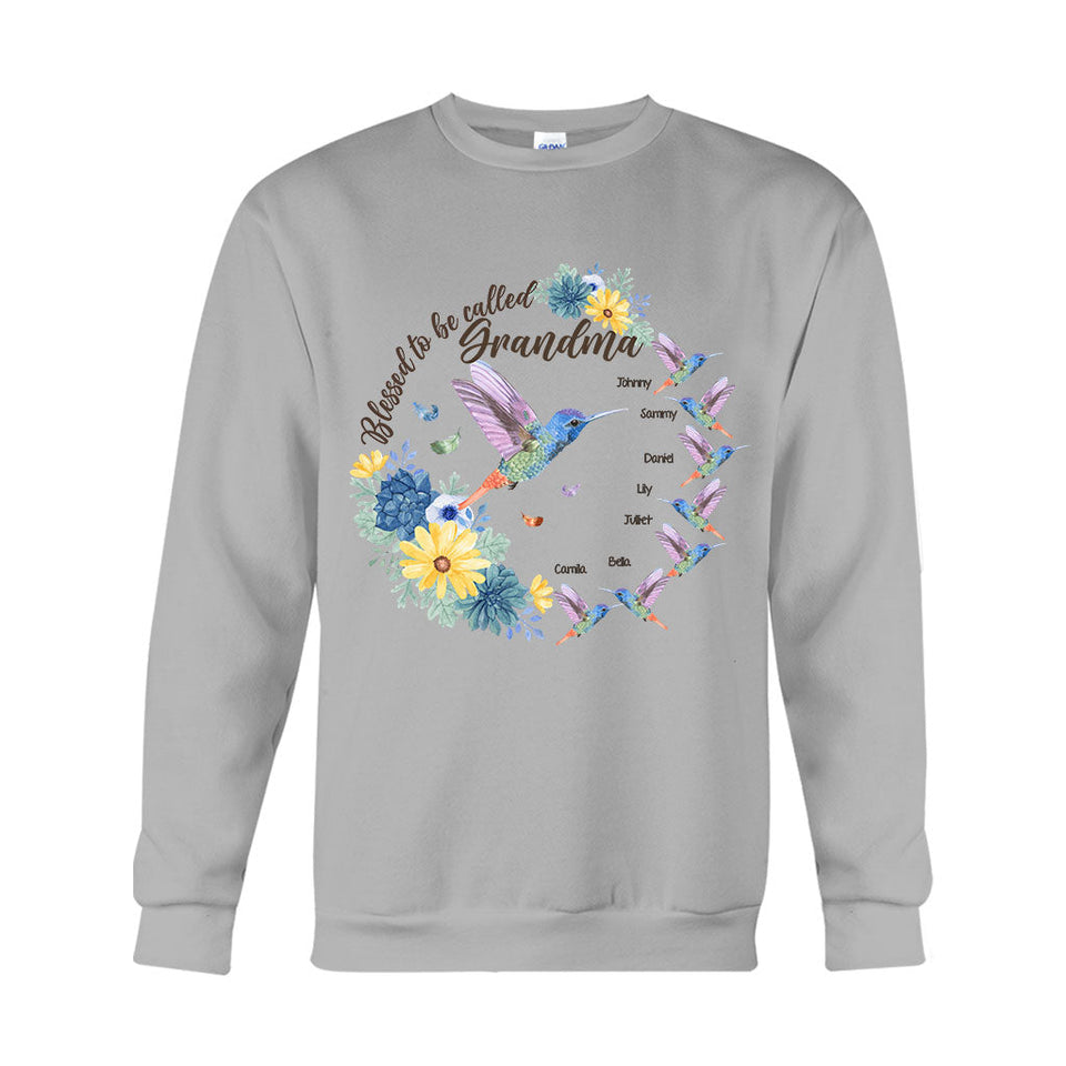 Blessed To Be Called Grandma Nana Gigi - Personalized Grandma T-shirt And Hoodie