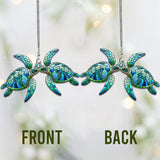 Love Turtles - Personalized Turtle Car Ornament