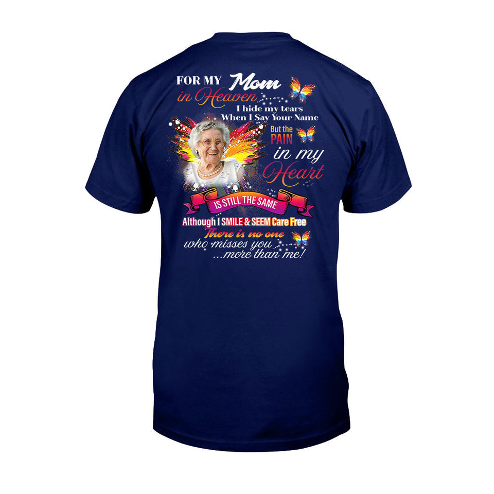 Pour mon âme, quel que soit mon titre au paradis, je cache mes larmes quand je prononce ton nom - T-shirt et sweat à capuche commémoratifs personnalisés