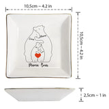 Mama Bear Daisy - Personalized Mother Jewelry Dish