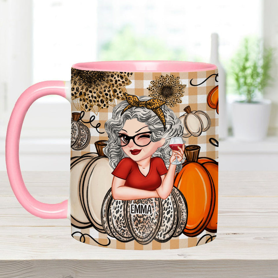 Grandma's Little Pumpkins Any Title - Personalized Grandma Accent Mug
