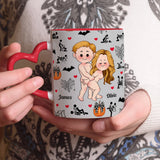 Till Death Do Us Part - Personalized Couple Heart Handle Mug