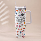 You Hold Our Hand - Personalized Mother Tumbler With Handle