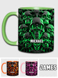 Melted Skull - Personalized Skull Accent Mug