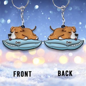 I Love My Dogs - Personalized Dog Keychain