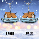 I Love My Dogs - Personalized Dog Keychain