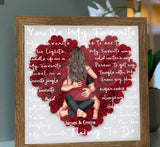 You're My Favorite - Personalized Couple Flower Shadow Box