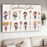 Grandma's Garden - Personalized Grandma Canvas And Poster