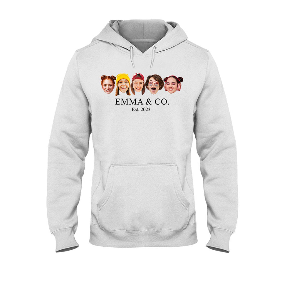Besties & Co. Face Custom - Personalized Bestie T-shirt And Hoodie