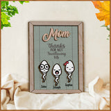 Thanks For Not Swallowing Funny - Personalized Mother 2 Layered Wood Sign / Wood Plaque