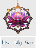 Beautiful Lotus - Personalized Yoga Window Hanging Suncatcher Ornament