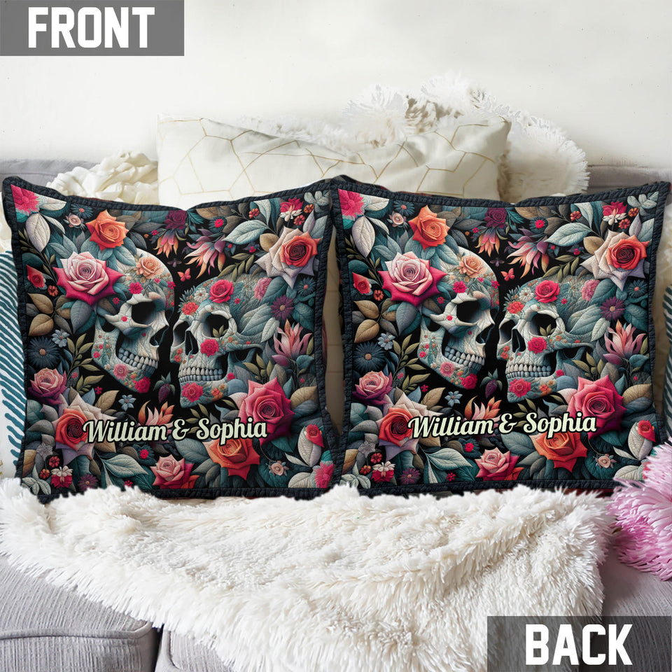Til Death Do Us Part - Personalized Skull Throw Pillow