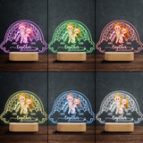 I Love You - Personalized Couple Shaped Plaque Light Base