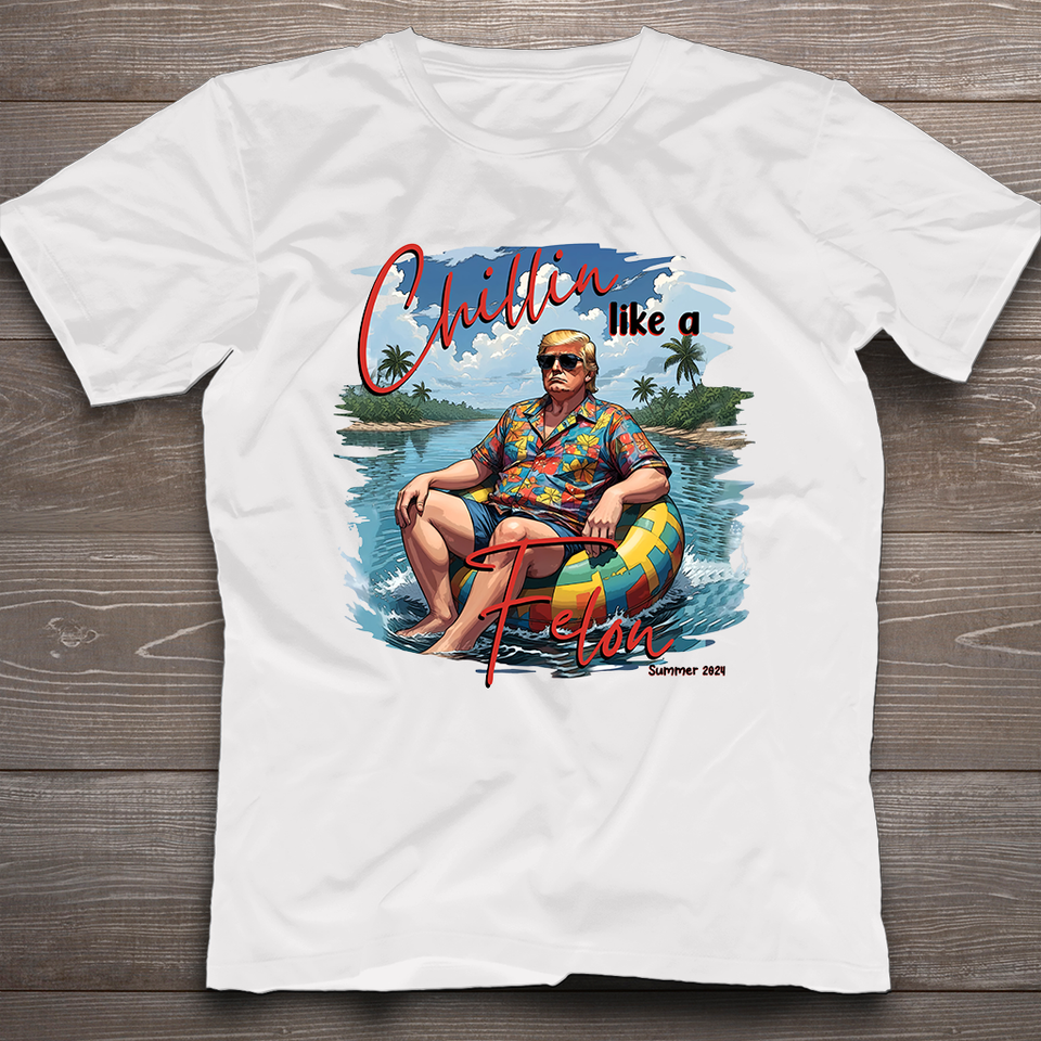 Chillin Like A F3l0n Summer 2024 Shirt, USA Patriotic Shirt, Wanted For President Shirt, I'm Voting Foe the F3l0n shirt