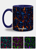 Flame Fire Skull - Personalized Skull Accent Mug