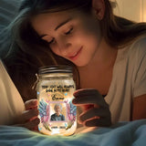 Ta lumière brillera toujours dans mon cœur - Lampe commémorative personnalisée en bocal Mason