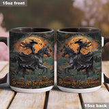 Brooms Are For Amateurs - Personalized Horse Accent Mug