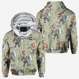 Funny Caricature Face - Personalized Fishing All Over Shirt