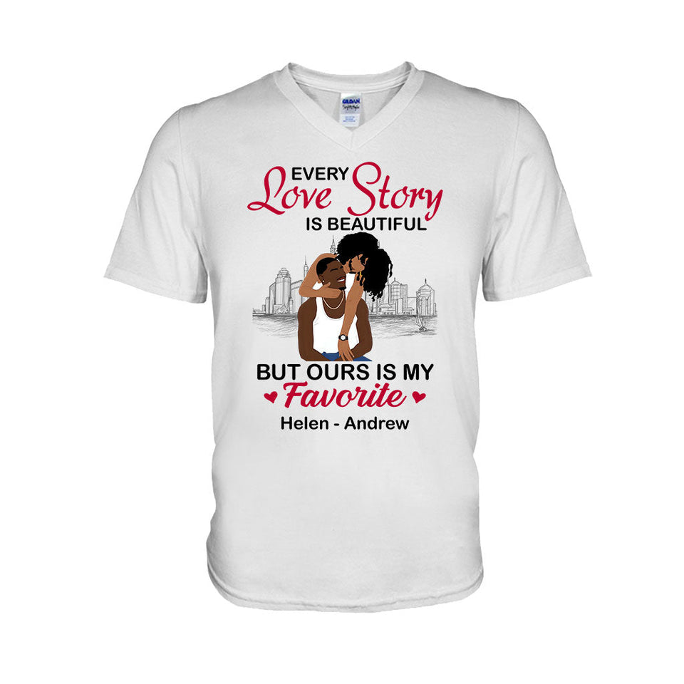 Our Story Is My Favorite - Personalized African American T-shirt And Hoodie