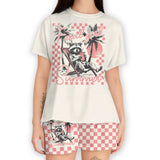 Feral Girl Summer - Personalized Raccoon All Over Shirt & Women Shorts