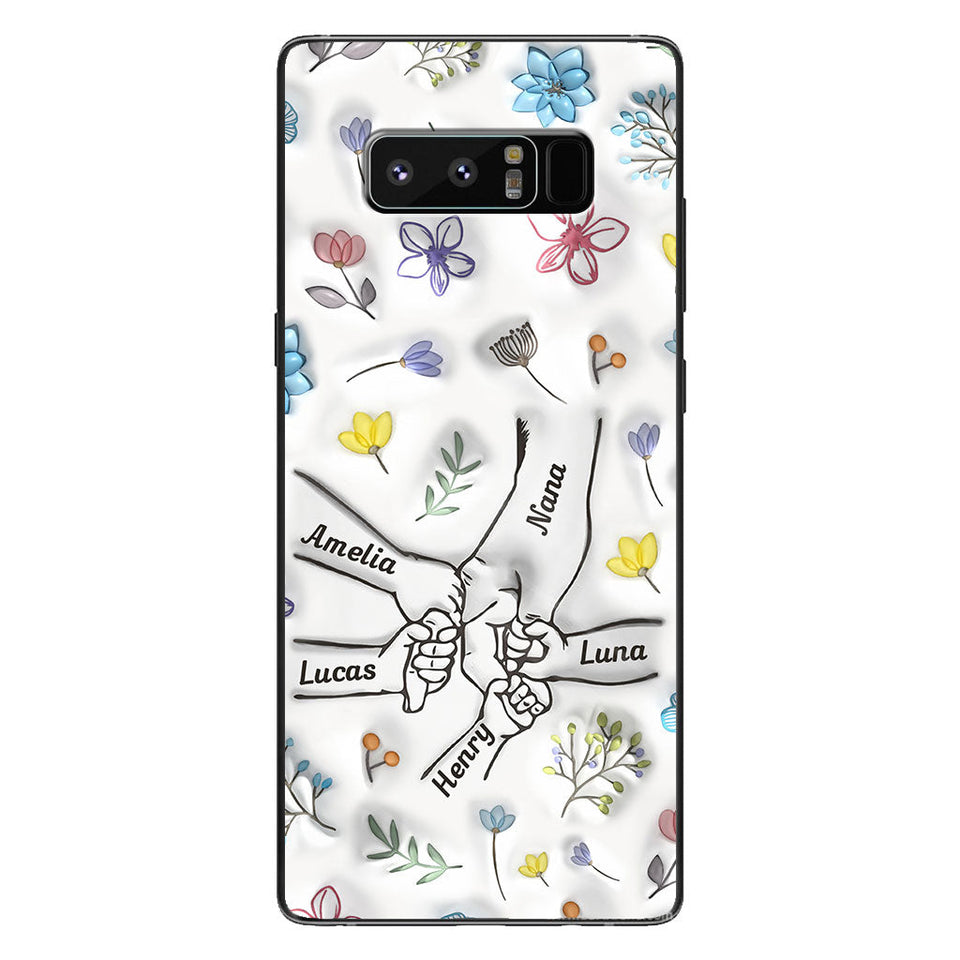Holding Hands Grandma Mom Nana - Personalized Grandma Phone Case