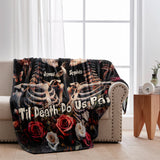 Til Death Do Us Part - Personalized Skull Blanket