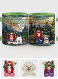 And She Lived Happily Ever After - Personalized Hiking Accent Mug
