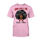 God Say I Am - Personalized African American T-shirt And Hoodie