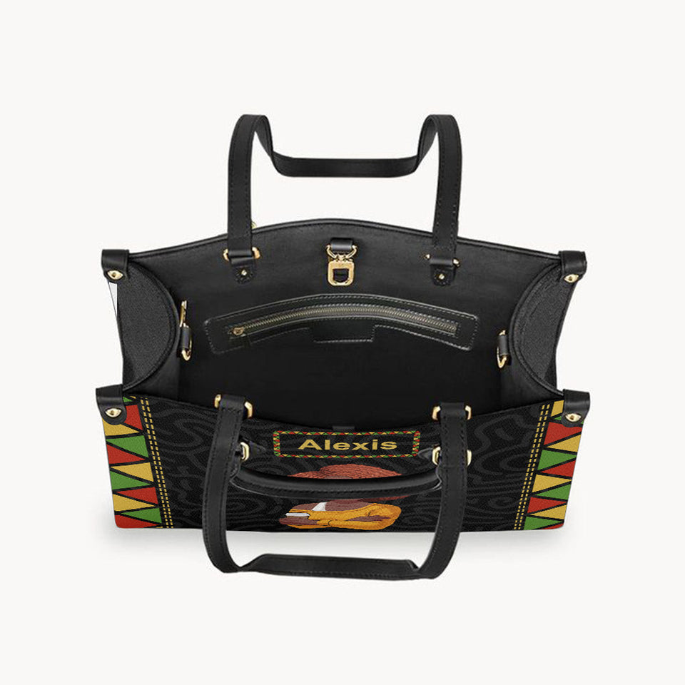 Dope Black Queen - Personalized African American Leather Handbag