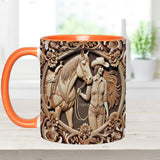 A Girl And Her Horse - Personalized Horse Accent Mug