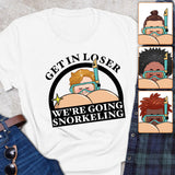Get In Loser Funny Snorkeler - Personalized Scuba Diving T-shirt And Hoodie