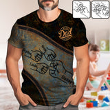 Fist Bump Dad And Children - Personalized Father All Over Shirt