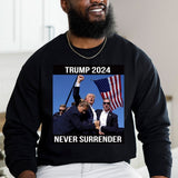 Trmp Sh0t T-Shirt Top | Donald TRMP 2024 Never Surrender Shirt Mugsh*t Tee 
T-shirt & Hoodie