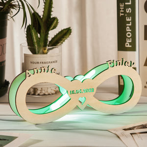 Forever In My Heart - Personalized Couple Infinity Lamp